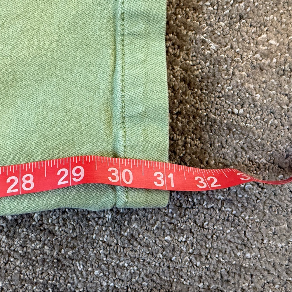 Anthropologie Light Green Wide-Leg Flare Jeans - Picture 11 of 15